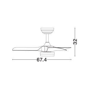 Lustra LED cu ventilator si telecomanda CAELIA - Img 8
