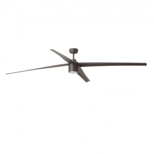 Lustra LED cu Ventilator si telecomanda design modern extra large ATTOS maro