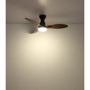 Lustra LED cu ventilator si telecomanda GALE negru 03671B GL 247426 universul-luminii.ro