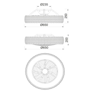 Lustra LED cu Ventilator si telecomanda KILIMANJARO 222966 universul-luminii.ro