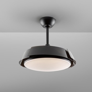 Lustra LED cu Ventilator si telecomanda, lame retractabile Enzo negru 224036 universul-luminii.ro