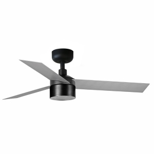 Lustra LED cu Ventilator tavan si telecomanda CRUISER TEK S negru/aluminiu 3000K