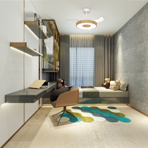 Lustra LED cu Ventilator tavan smart sistem TUYA si telecomanda COIN lemn