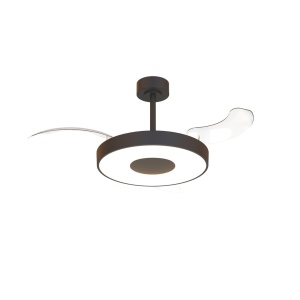 Lustra LED cu Ventilator tavan smart sistem TUYA si telecomanda COIN negru - Img 2