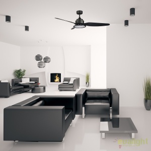 Lustra LED cu ventilator ultrasilentios si telecomanda FIERA G 072237 SU 52616 universul-luminii.ro