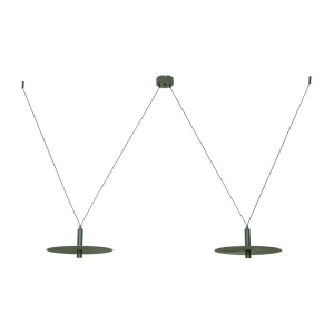 Lustra LED decorativa design modern Kurt 2L verde
