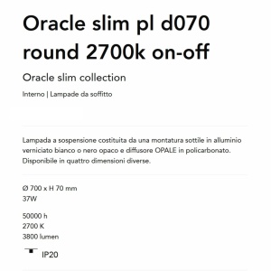 Lustra LED design geometric Oracle slim pl d070 round 2700k on-off alba - Img 4