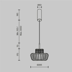 Lustra LED design japonez din lemn Namiki - Img 3