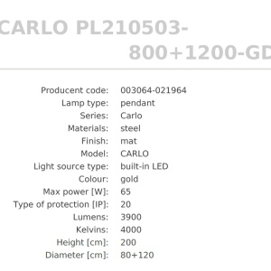 Lustra LED design modern circular CARLO auriu - Img 3
