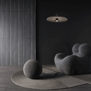 Lustra LED design modern decorativ ACOUSTIC gri, negru ZB-25176 171586 universul-luminii.ro