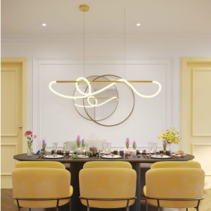Lustra LED design modern LAGUNA auriu - Img 1