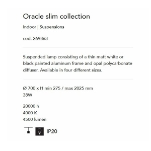 Lustra LED design modern ORACLE SLIM SP D070 ROUND 4000K ON-OFF WH - Img 3