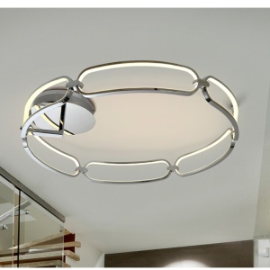 Lustra LED dimabila cu telecomanda design ultra-modern 80cm Colette crom 98776 universul-luminii.ro