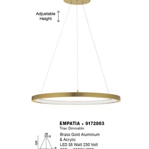 Lustra LED dimabila design circular EMPATIA D-60cm - Img 3