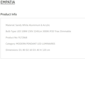 Lustra LED dimabila design circular EMPATIA D-80cm - Img 4