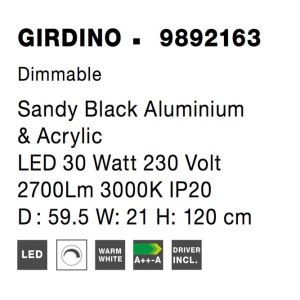 Lustra LED dimabila design circular GIRDINO 59,5cm 90916 universul-luminii.ro