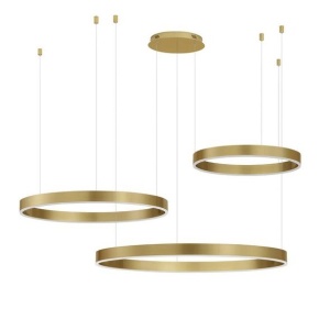 Lustra LED dimabila design circular MOTIF 3 ring auriu - Img 1