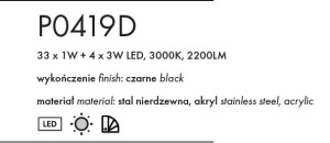 Lustra LED dimabila design modern Organic negru 161166 universul-luminii.ro