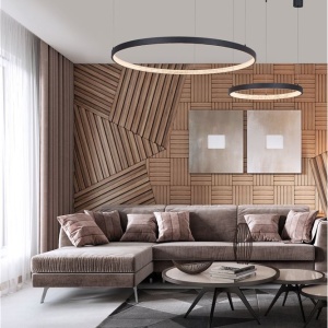 Lustra LED dimabila, design modern PRESTON, 40cm negru NVL-9865140 42576 universul-luminii.ro