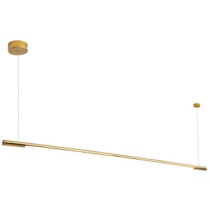 Lustra LED dimabila liniara, suspendata Organic 150cm, auriu