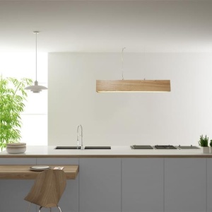 Lustra LED din lemn ideala pult sau masa bucatarie Ash 139266 universul-luminii.ro