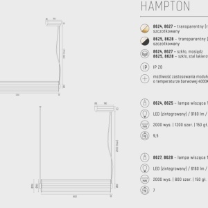 Lustra LED eleganta realizata manual Hampton alama periata 153456 universul-luminii.ro