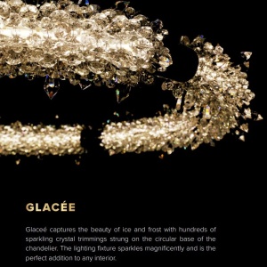 Lustra LED LUX moderna design circular D65 GLACEE 01 - Img 5