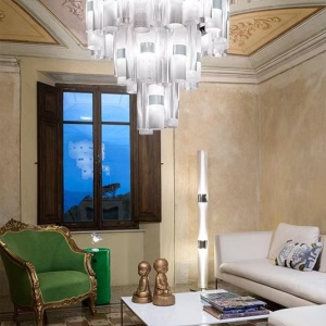 Lustra LED moderna design Art Deco realizata manual LA LOLLO XL White 124886 universul-luminii.ro