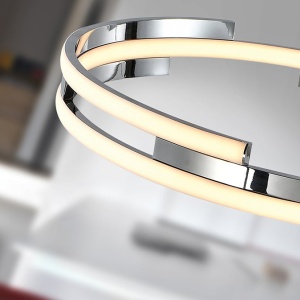 Lustra LED moderna design circular Ciclos crom - Img 3