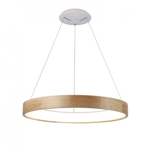Lustra LED moderna design lemn natural 65cm Silvam