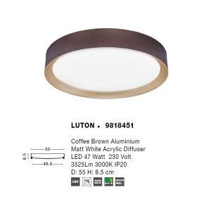 Lustra LED moderna design slim Luton maro NVL-9818451 76186 universul-luminii.ro