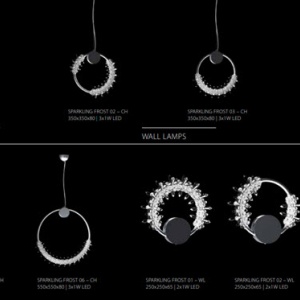 Lustra LED moderna Vision design LUX cristal SPARKLING FROST 55cm 173346 universul-luminii.ro
