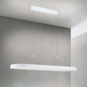Lustra LED ovala iluminat sus si jos CARRARA alb - Img 2