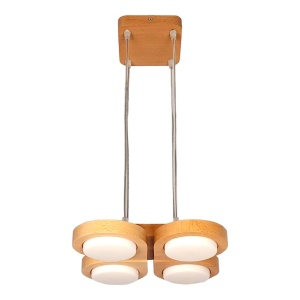Lustra LED rustica fabricata manual din lemn LENS 151276 universul-luminii.ro