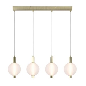 Lustra LED suspendata alama lucios sticla acid Luminique 4Lt