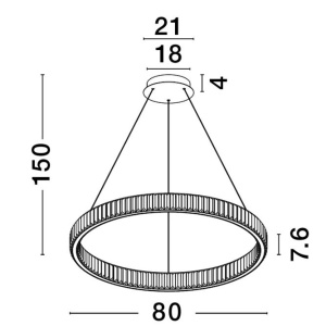 Lustra LED suspendata cristal design elegant AURELIA 47W - Img 9
