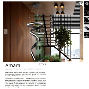 Lustra LED suspendata cu telecomanda Amara 189256 universul-luminii.ro