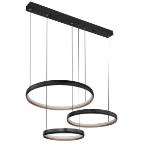 Lustra LED suspendata cu telecomanda design modern Halli negru, auriu 67156 universul-luminii.ro