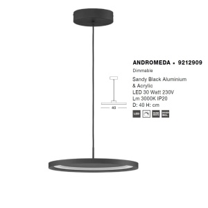 Lustra LED suspendata design circular ANDROMEDA 122336 universul-luminii.ro