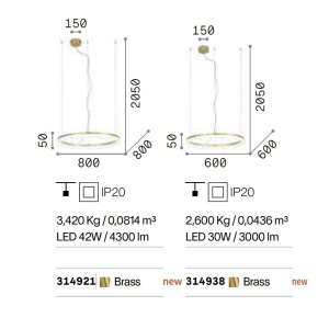 Lustra LED suspendata design circular Crown sp d80 alama - Img 5