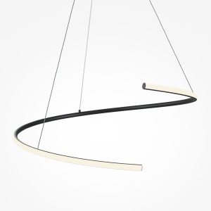 Lustra LED suspendata design circular Curve negru 145826 universul-luminii.ro