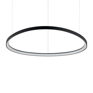 Lustra LED suspendata design circular GEMINI SP D105 ON-OFF NERO 4000K