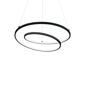 Lustra LED suspendata design circular Oz sp d60 on-off 2700k negru