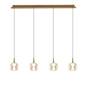 Lustra LED suspendata design decorativ ANDROMEDA auriu - Img 2