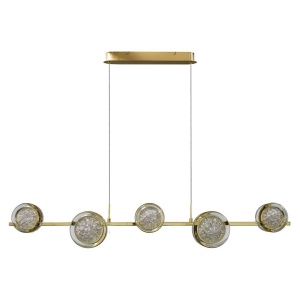 Lustra LED suspendata design decorativ EUFORIA aurie 3-STEP DIMM
