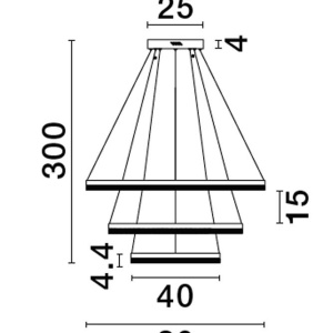 Lustra LED suspendata design elegant ADRIA D-80cm - Img 6