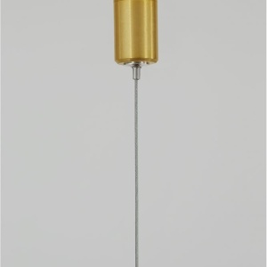 Lustra LED suspendata design liniar ELETTRA auriu, L-120cm - Img 8