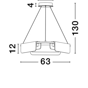 Lustra LED suspendata design modern AIDER, 63cm 157966 universul-luminii.ro