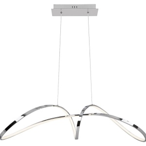 Lustra LED suspendata design modern Aisha crom - Img 1