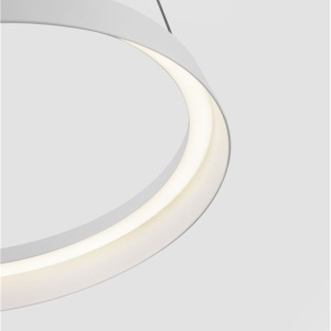 Lustra LED suspendata design modern circular ORMI alba D-45cm - Img 5